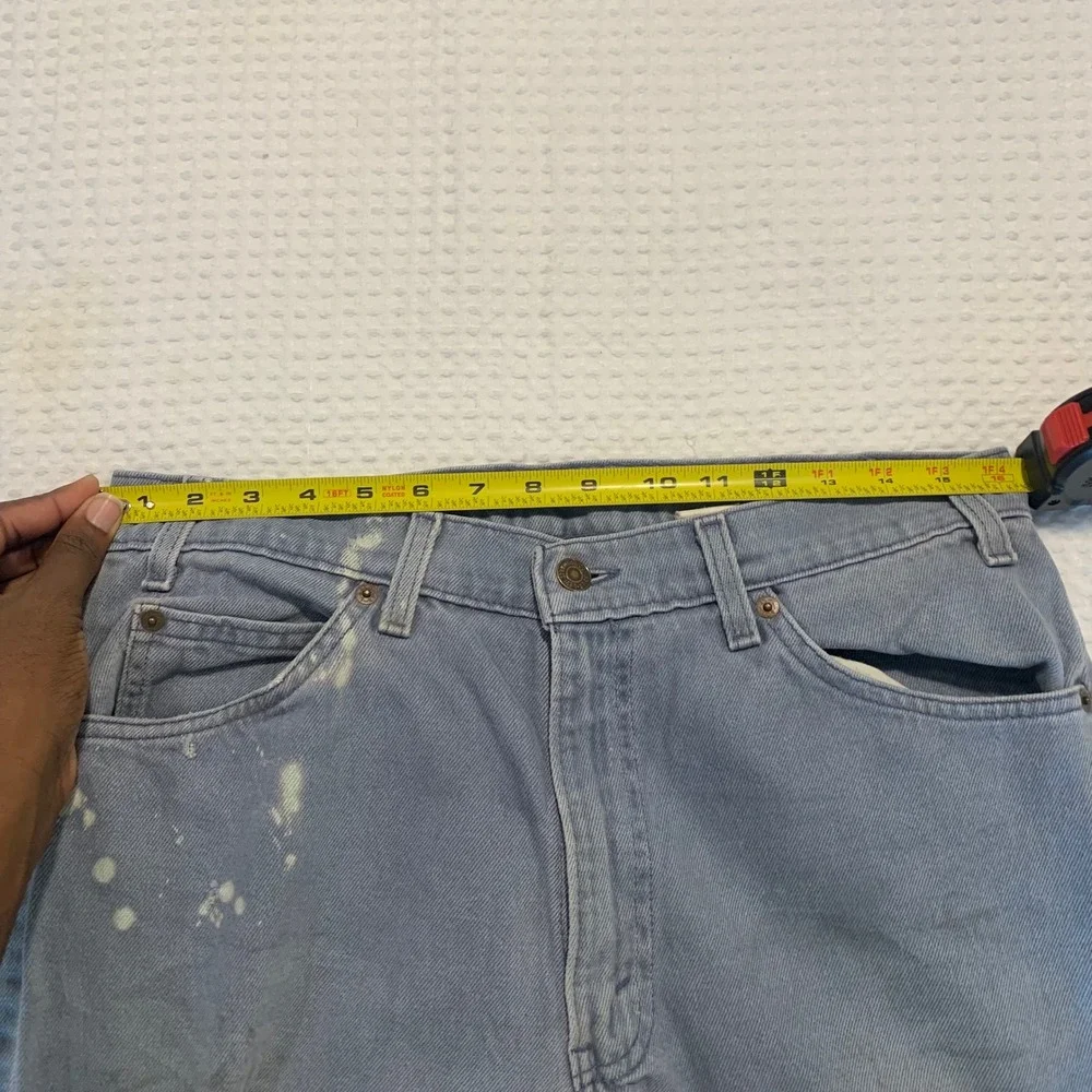 Vintage Levis 550 Orange Tab Jeans Mens 32x32 Light Wash Relaxed Fit Denim